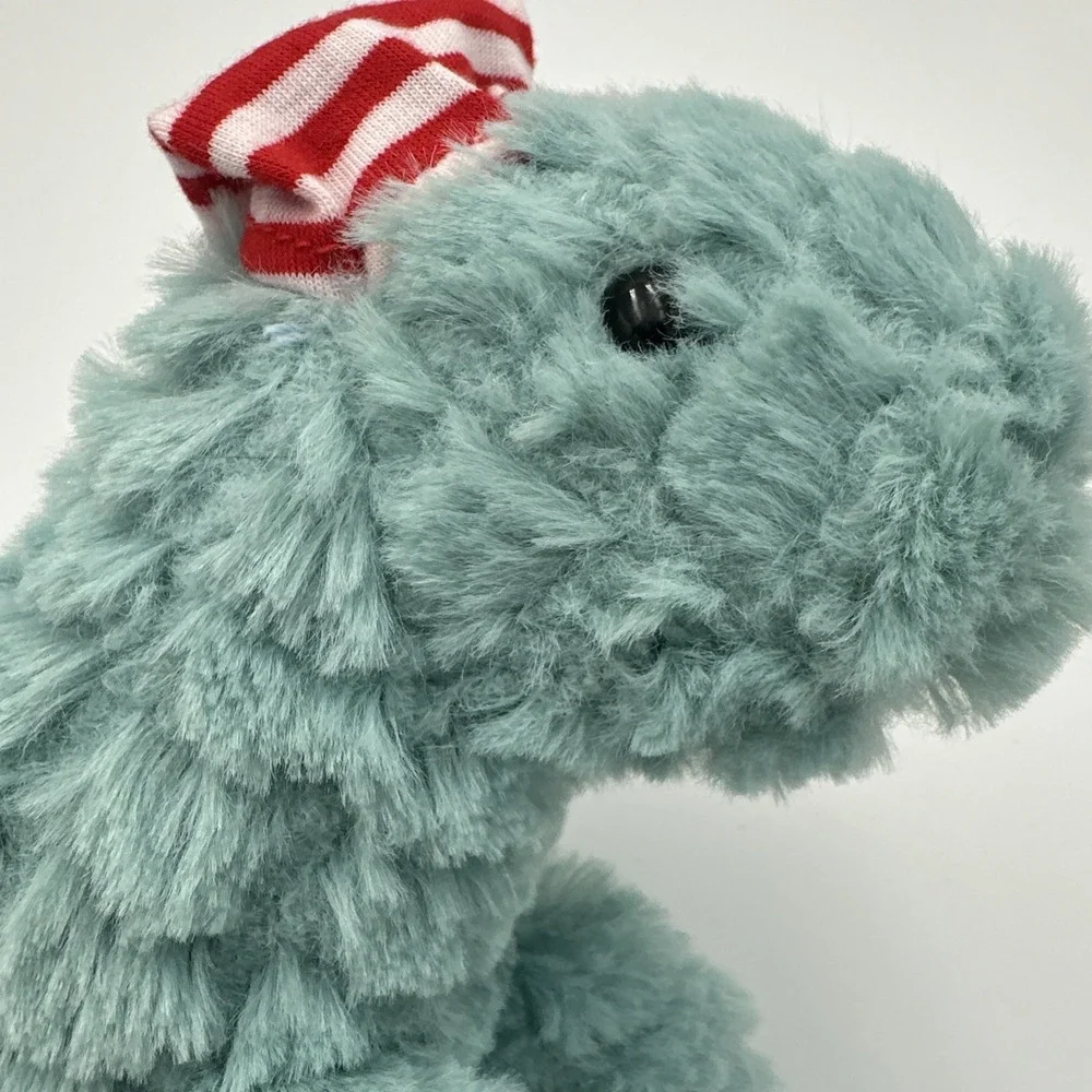Manhattan Toy‎ Blue Little Jurassics Nibble T-Rex Dinosaur Dino Plush 2016 Santa